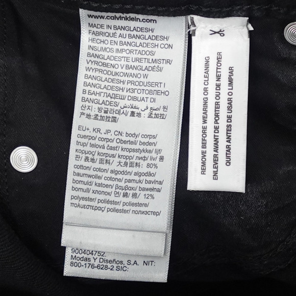 Calvin Klein Jeans Women's Original High Rise Skinny Black Denim- W25 Short - Picture 7 of 10